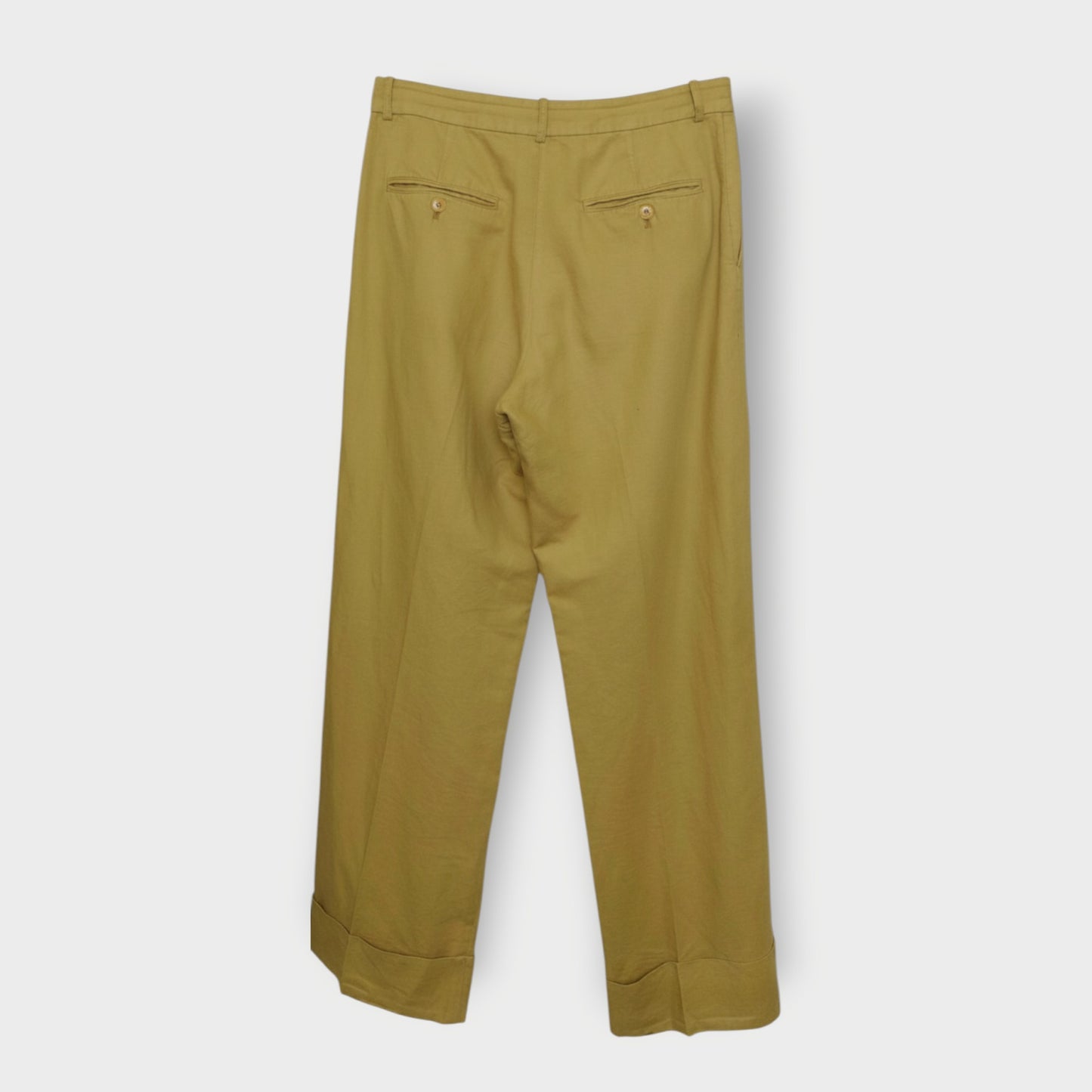 Linen Blend Cuffed Trouser
