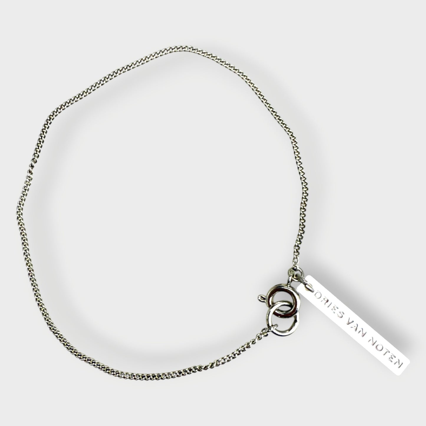 Silver Logo Tag Bracelet