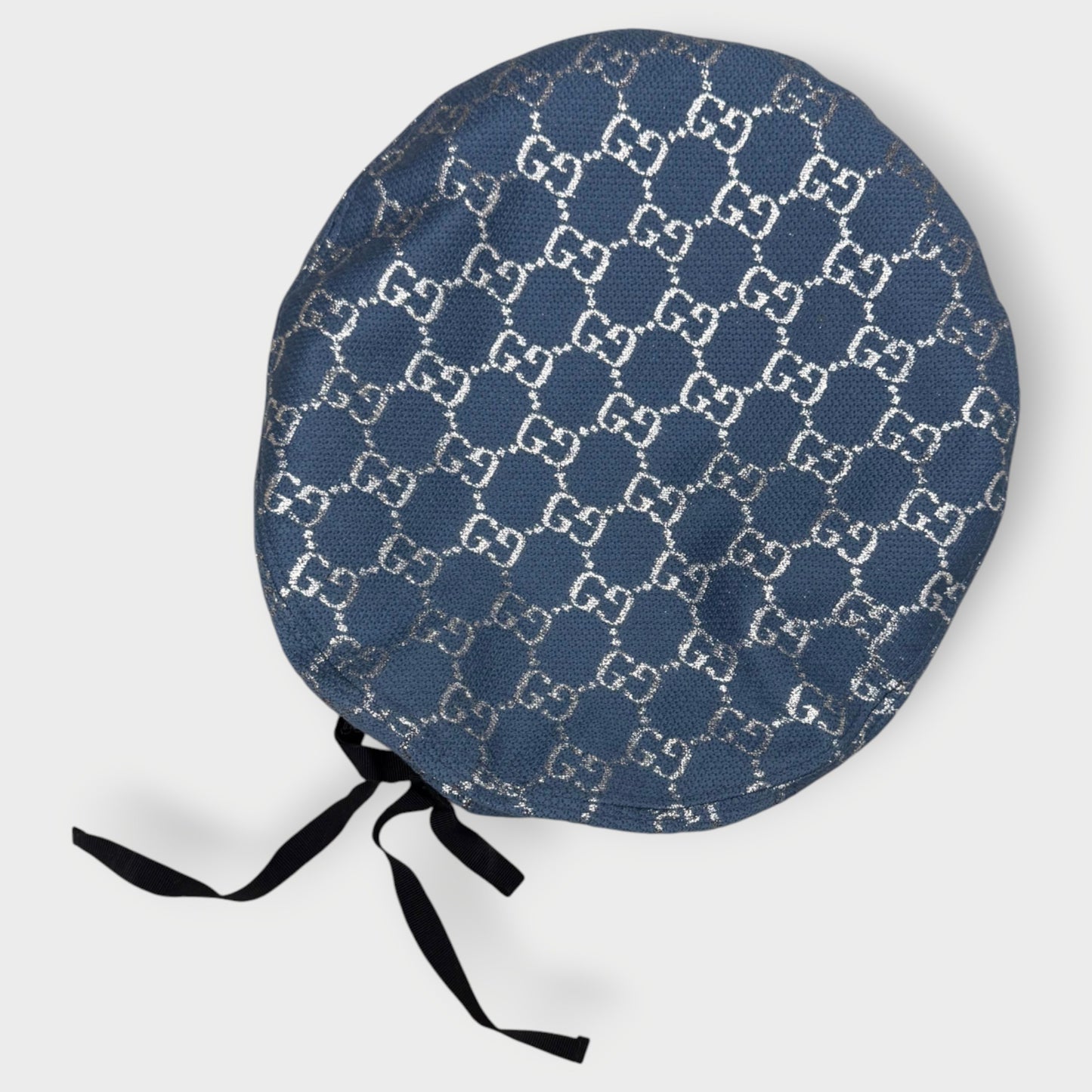 Wool Metallic Monogram Beret