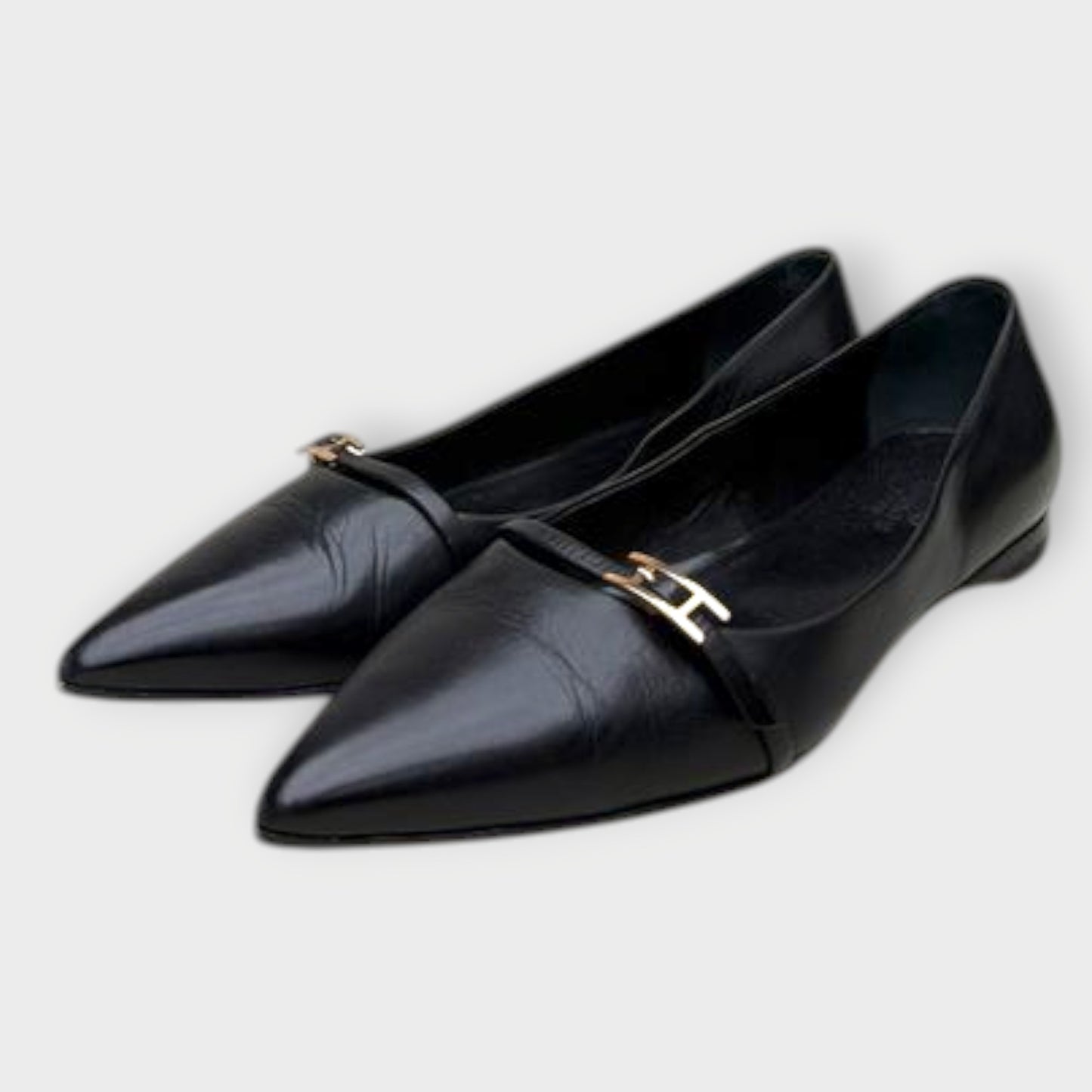 Leather Pointed Ballet Flats