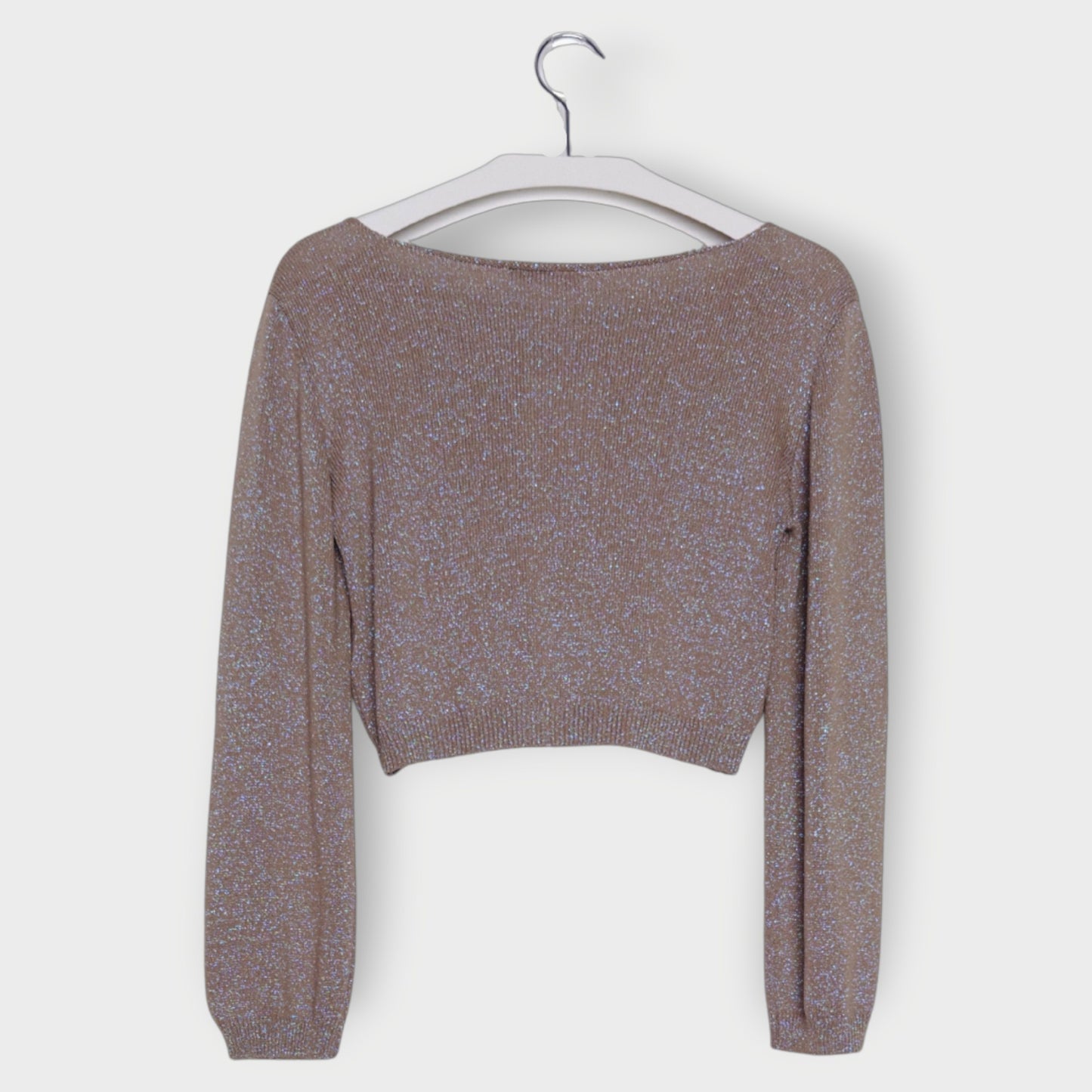Lurex Knit Cropped Jumper