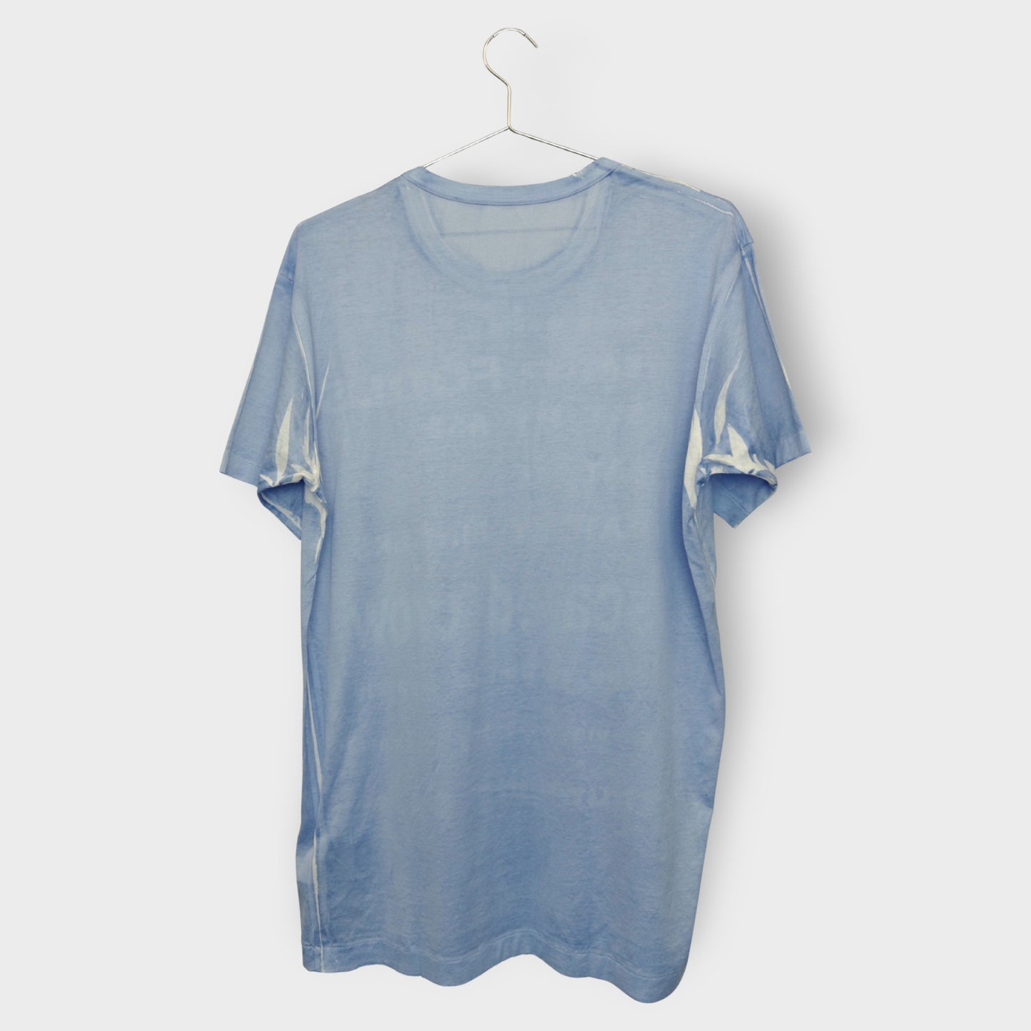 Blue Dyed Text Tee