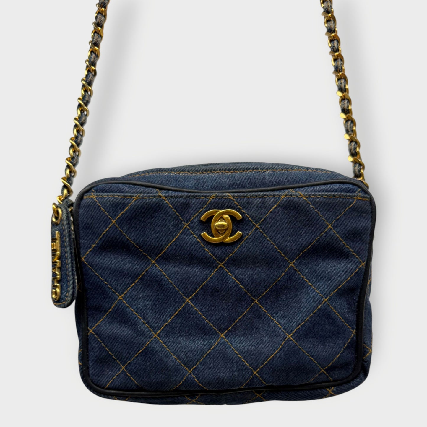 Denim Camera Crossbody Bag