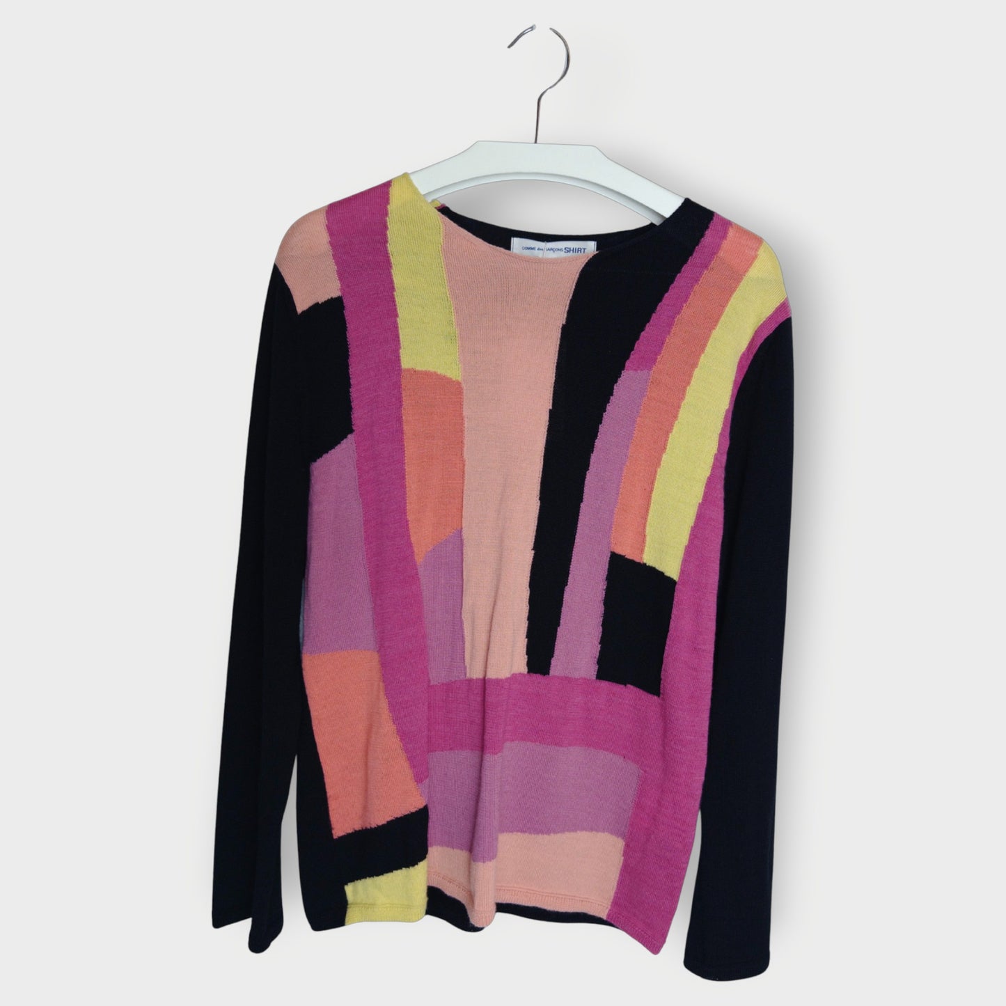 Pink Block Long Knit