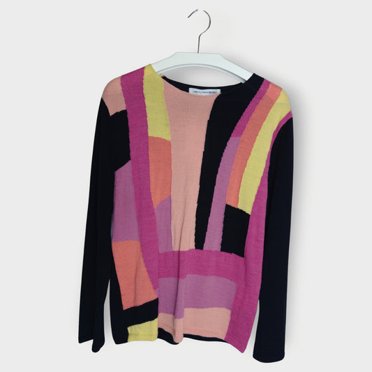 Pink Block Long Knit