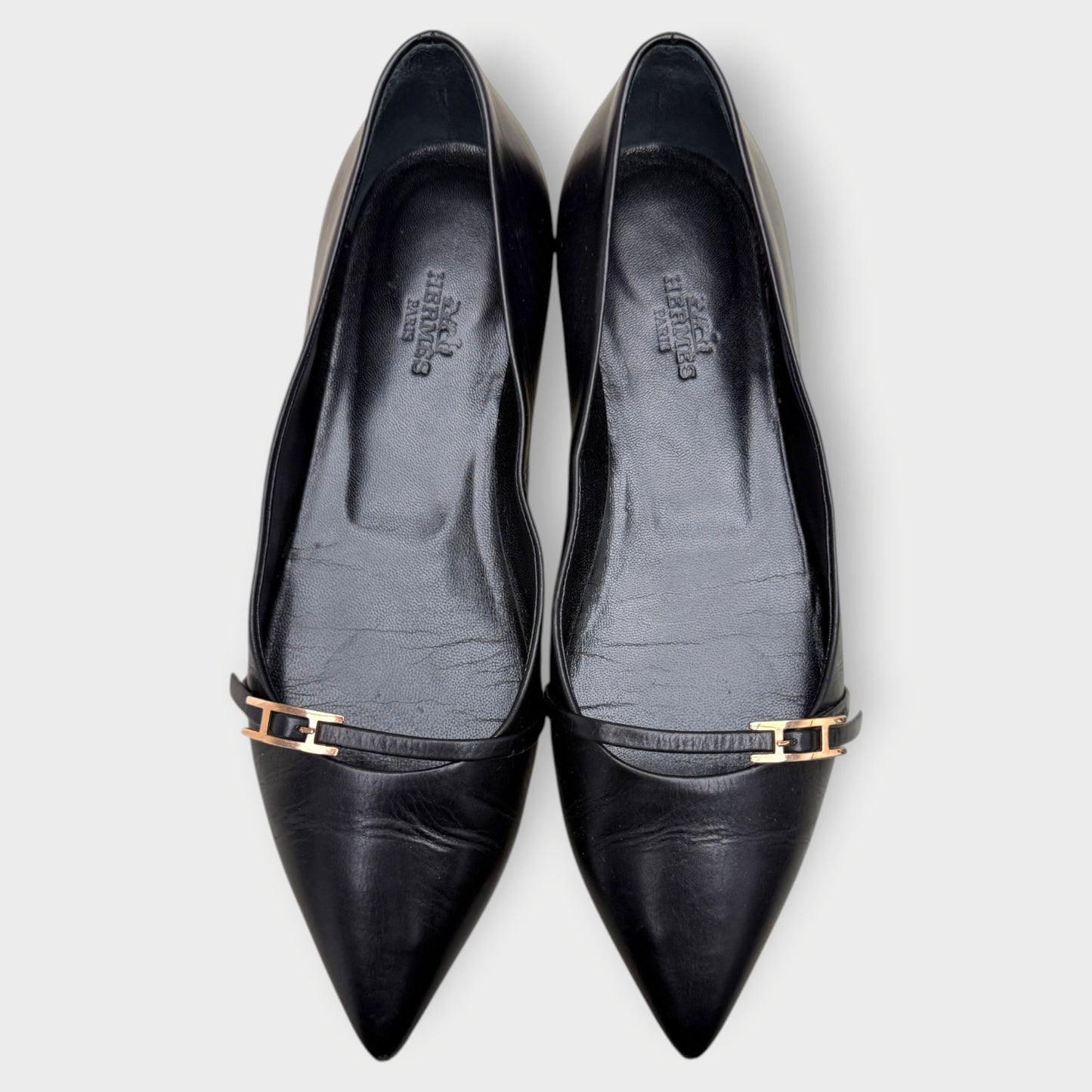 Leather Pointed Ballet Flats