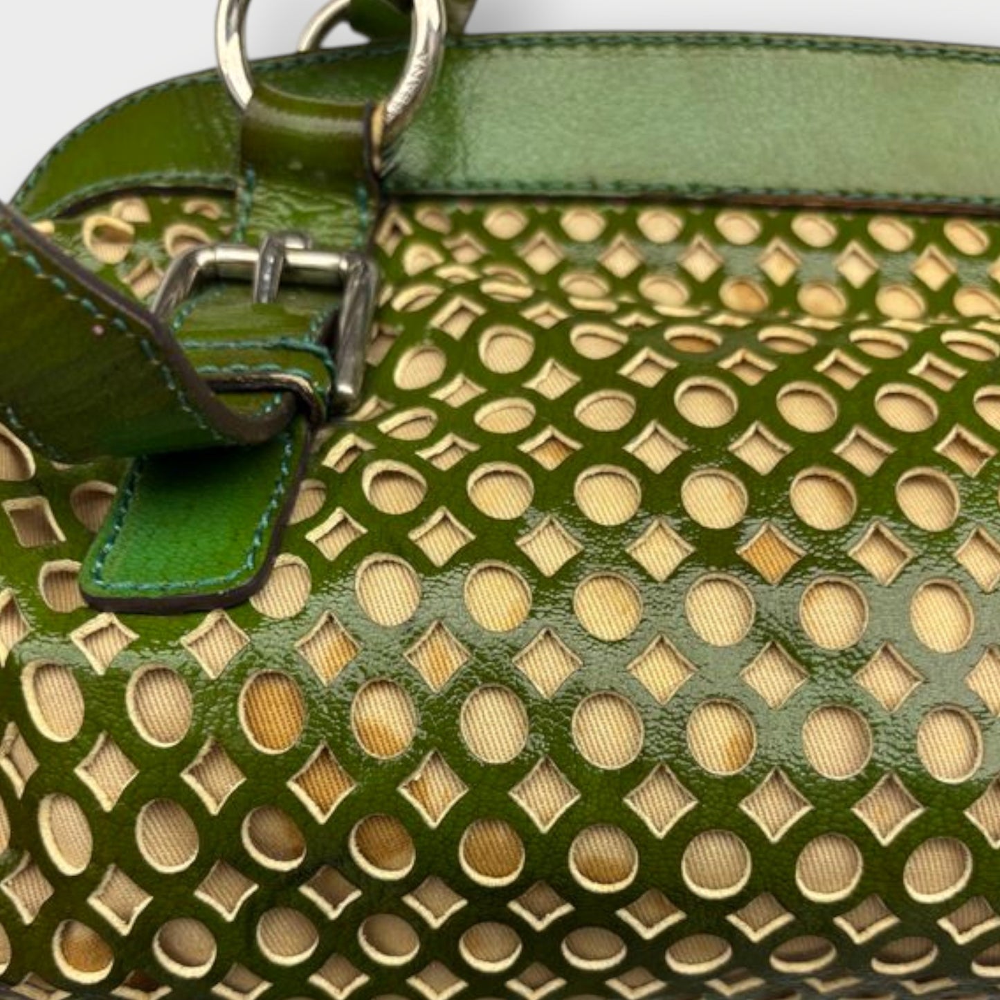 Cut Out Leather Handbag