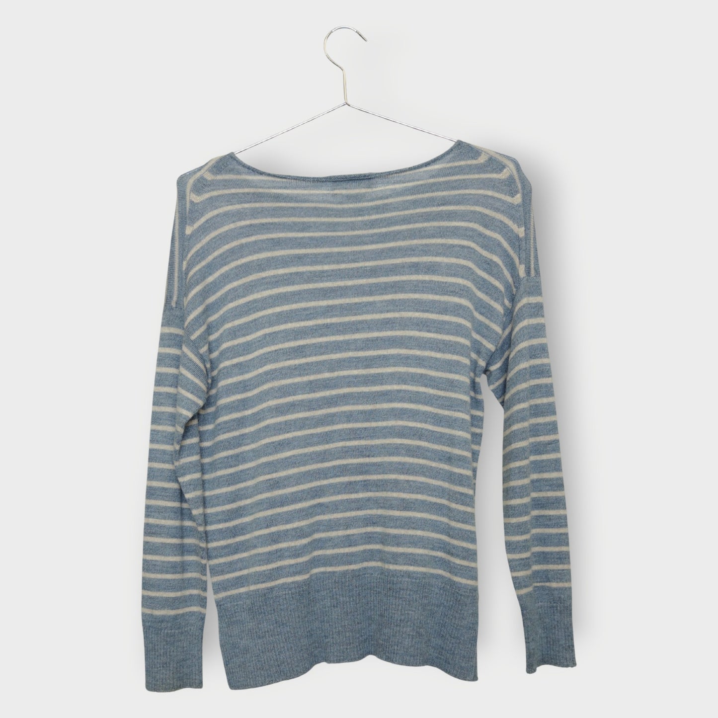 Merino Wool Stripe Knit Top