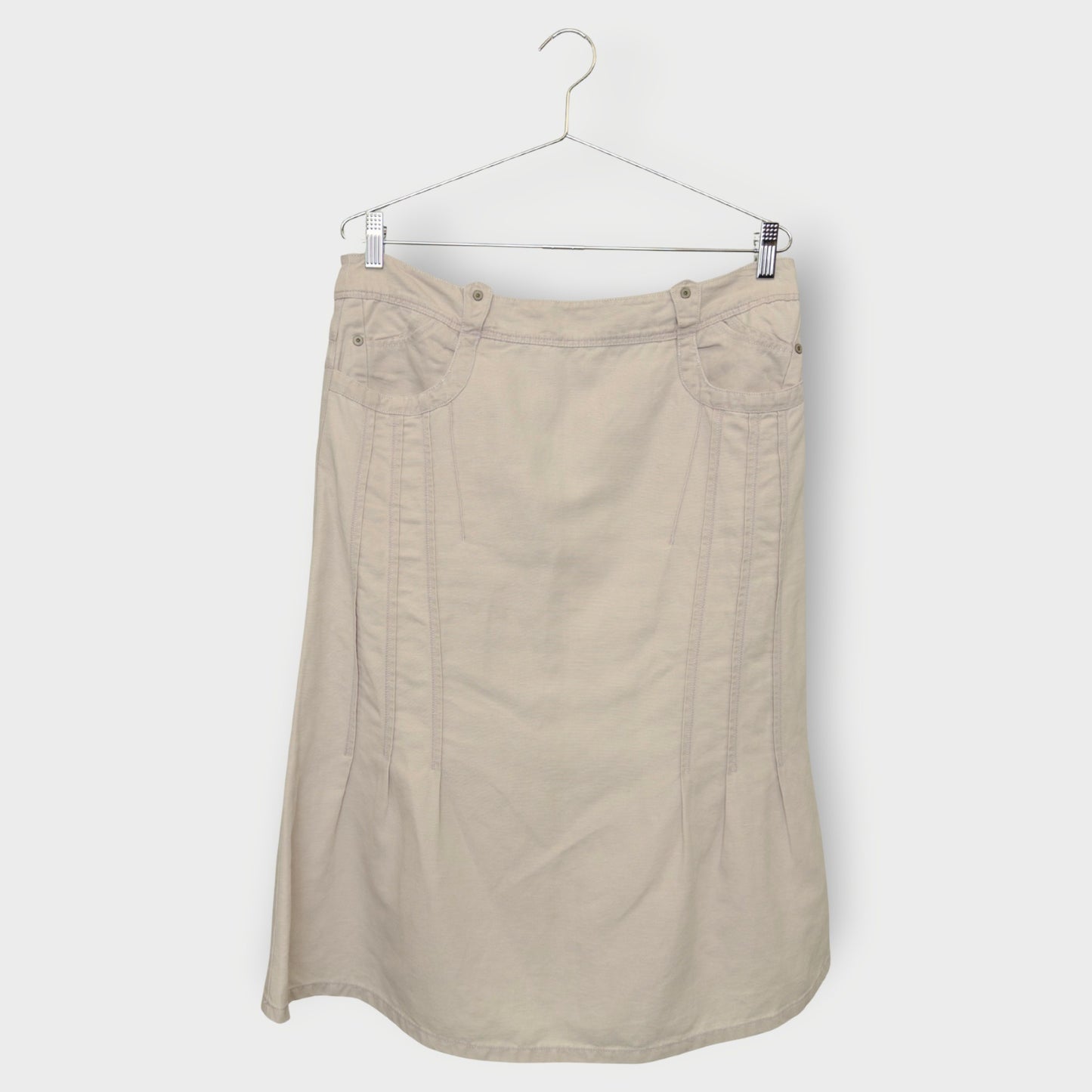Denim Pleat Mermaid Skirt