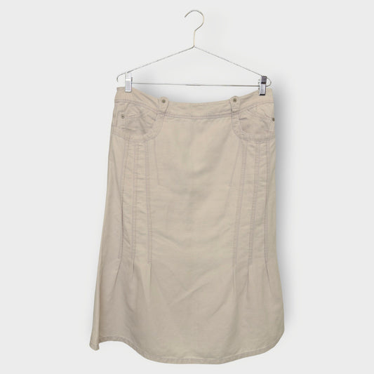 Denim Pleat Mermaid Skirt