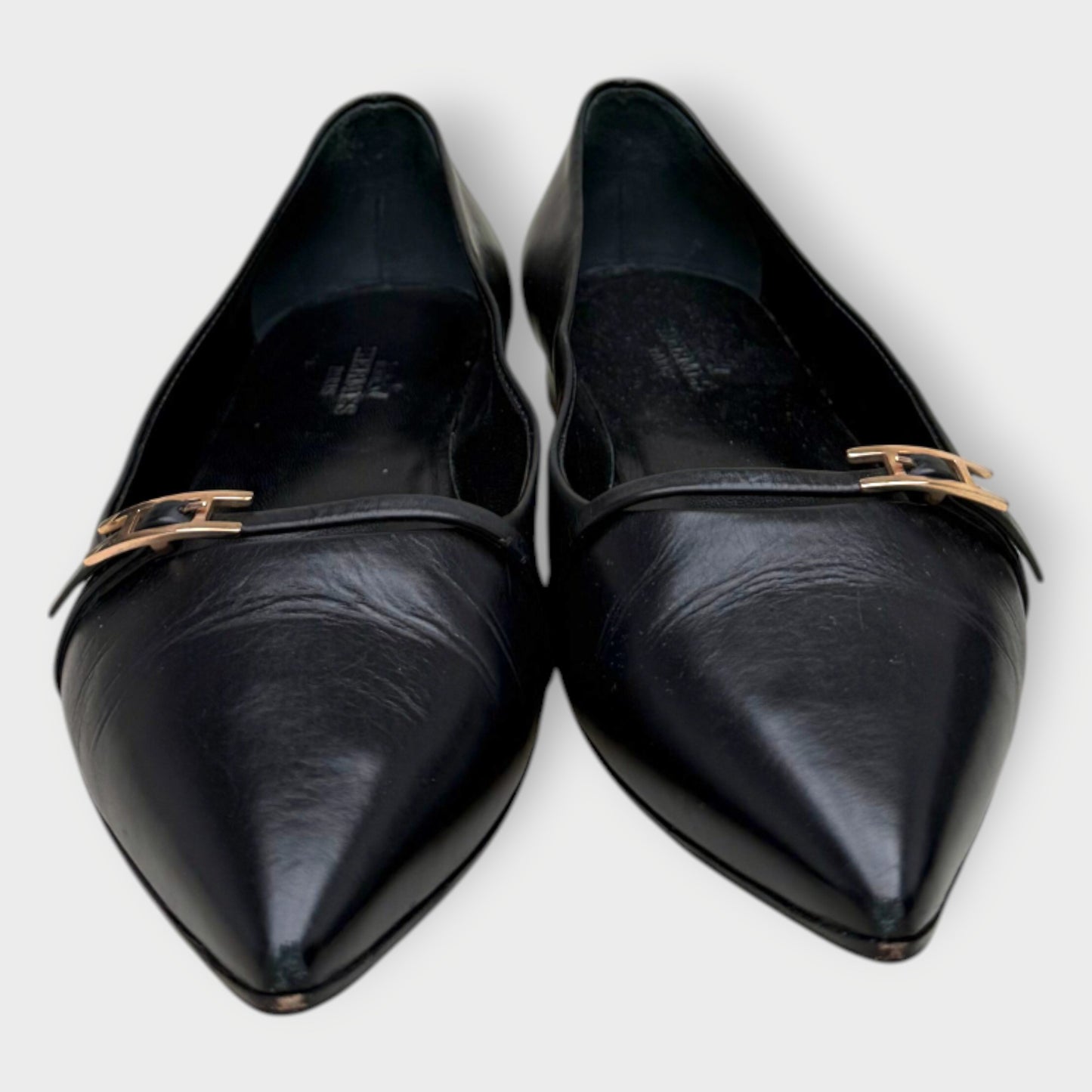 Leather Pointed Ballet Flats
