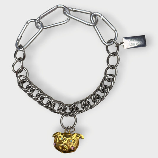 Silver Gold Pig Chain Necklace