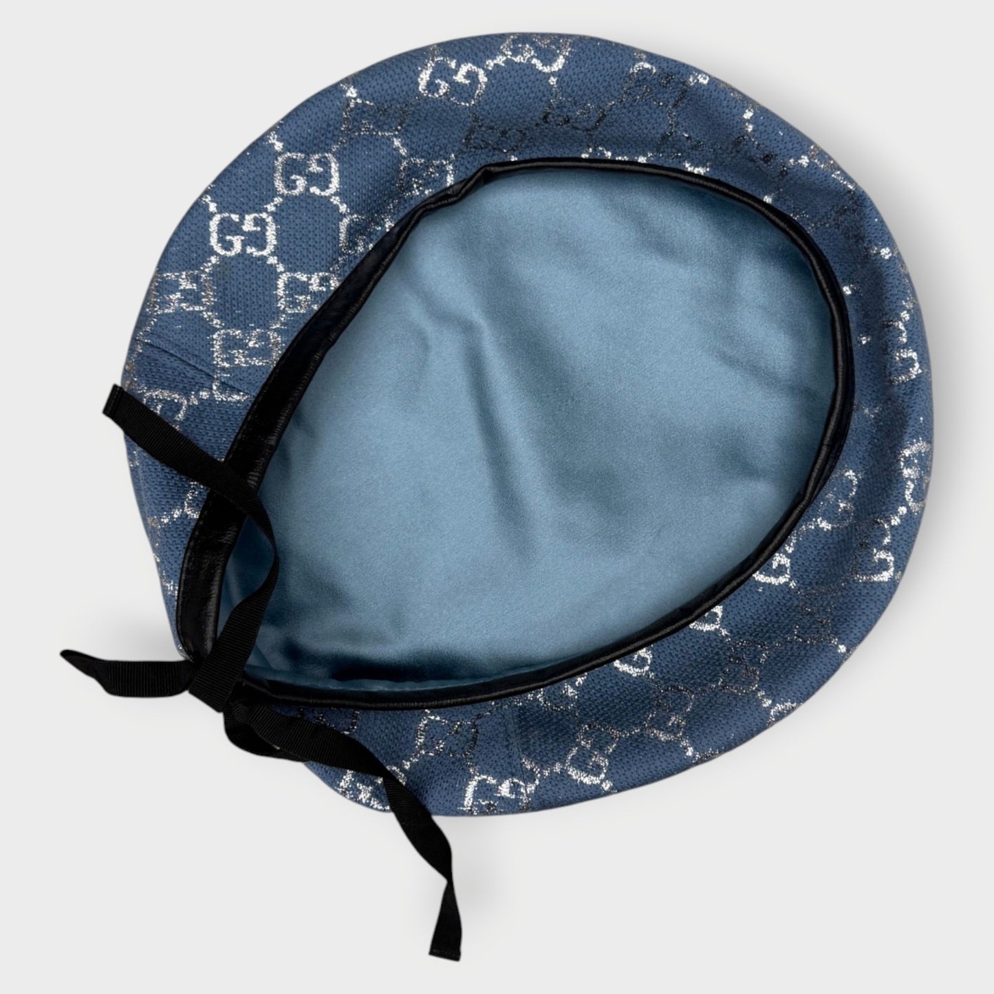 Wool Metallic Monogram Beret