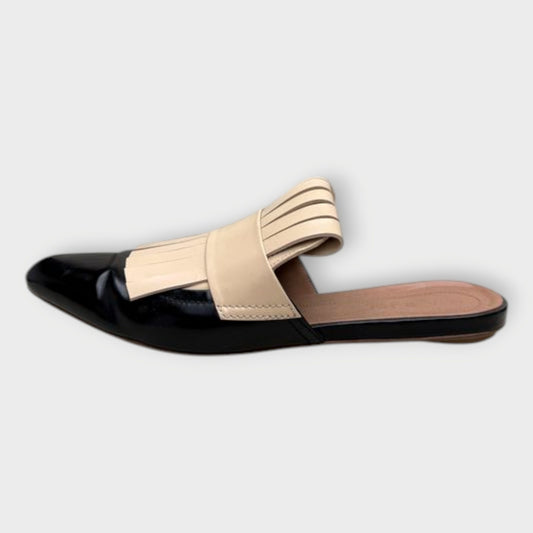 Leather Tassel Mule