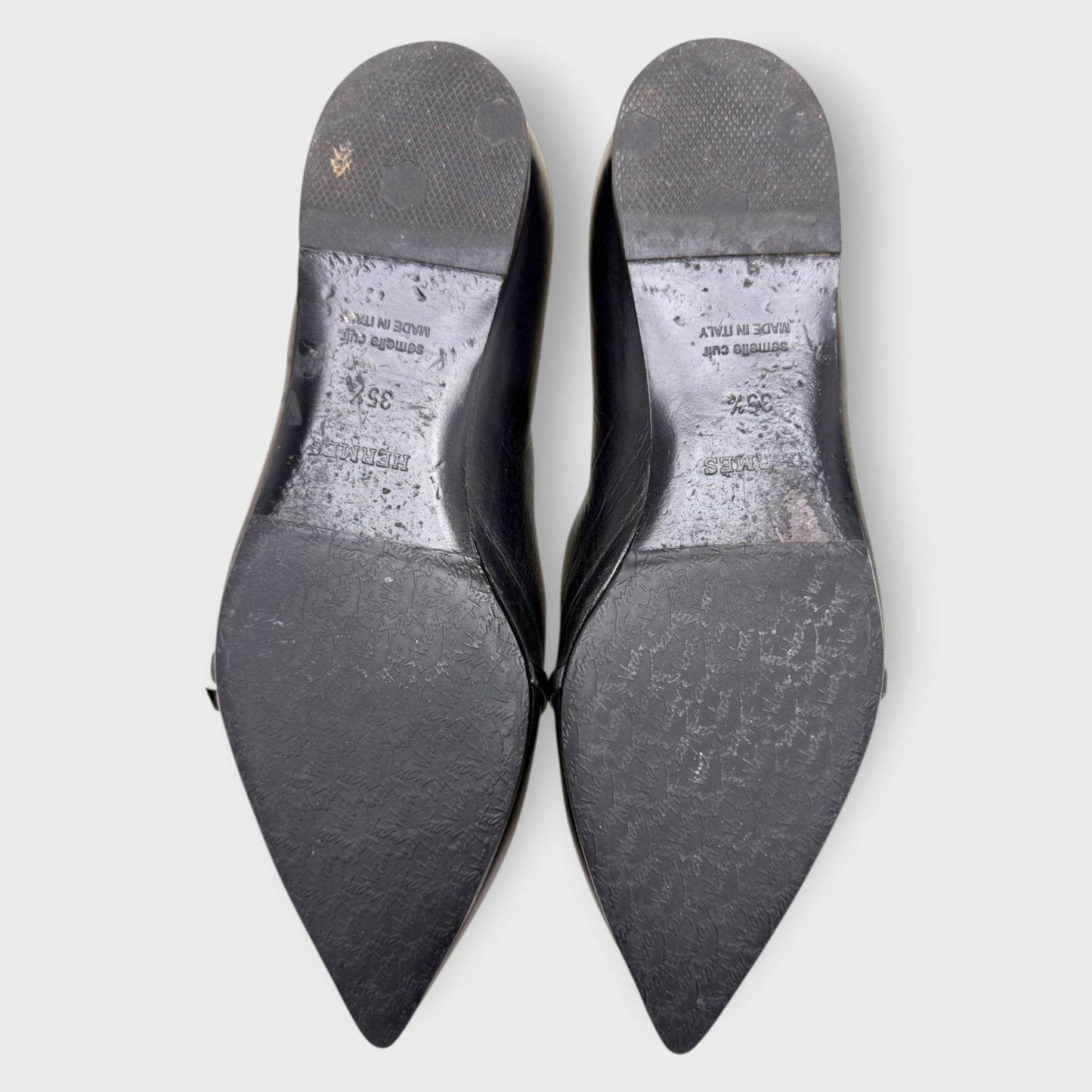 Leather Pointed Ballet Flats