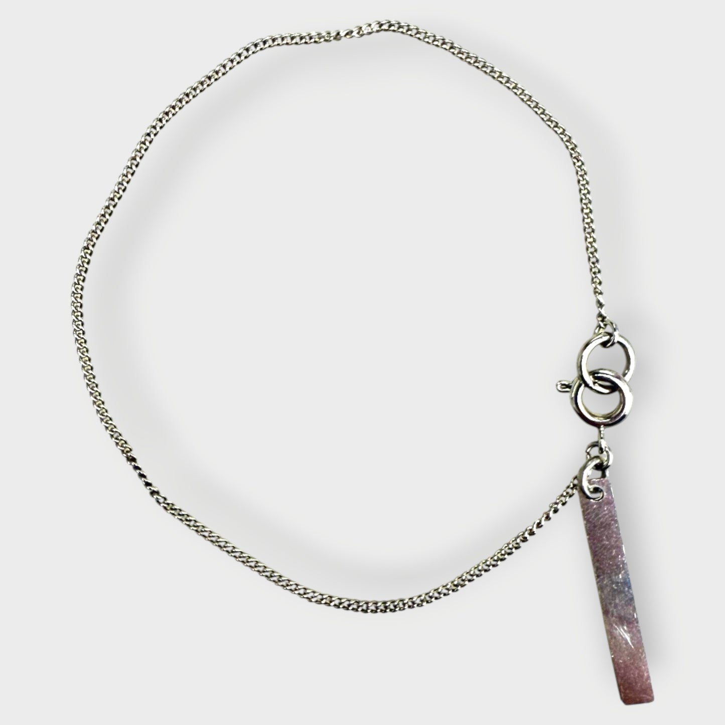 Silver Logo Tag Bracelet