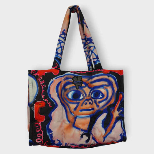 Blue & Pink ET Phone Home Tote Bag