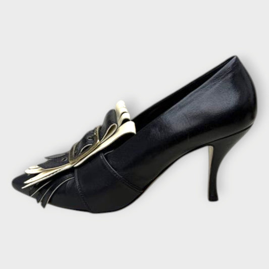 Leather Fringed Pumps