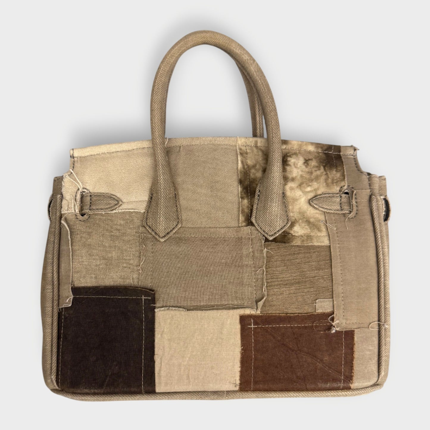 Frayed Patchwork Crossbody Bag