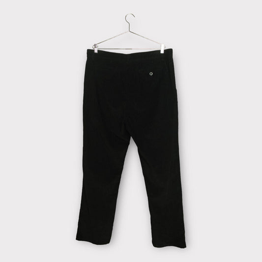 Drewhouse Black Cotton Corduroy Relaxed Trouser