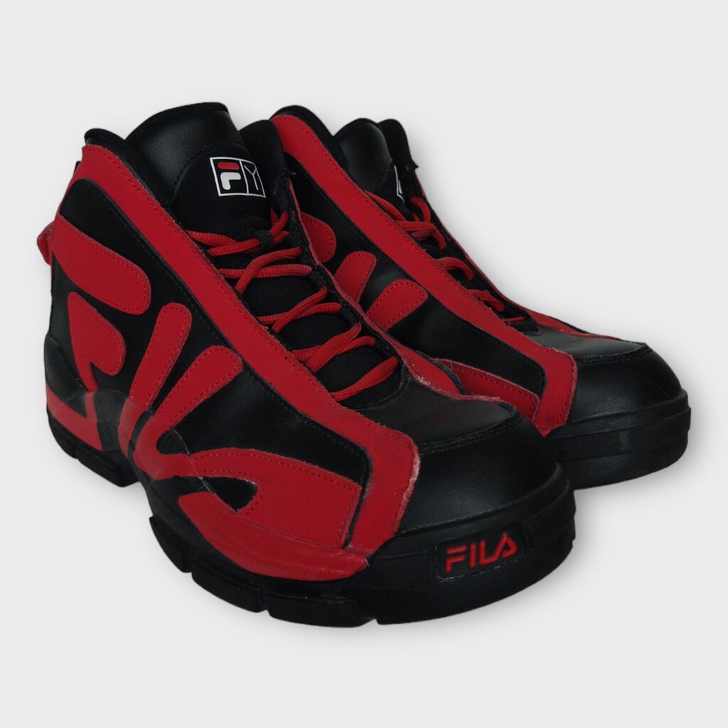 Y/PROJECT x Fila Red & Black High Top Sneakers