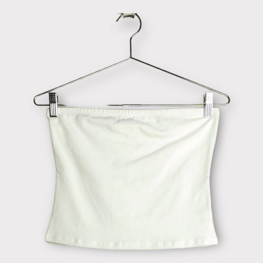 Gil Rodriguez White Jersey Cotton Tube Top