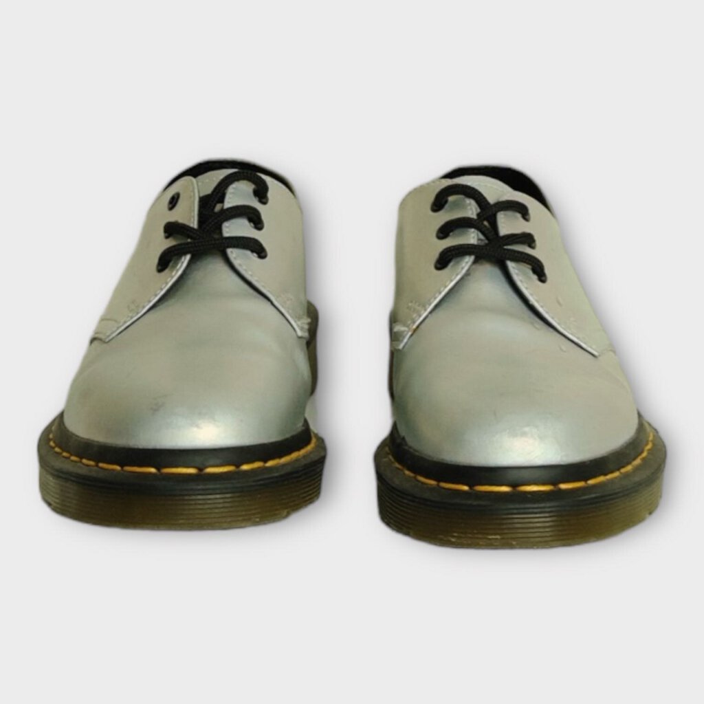Dr Martens Silver Iced Metallic 1461 Shoes