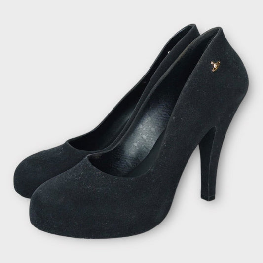 Melissa x Vivienne Westwood Anglomania 黑色毡高跟鞋