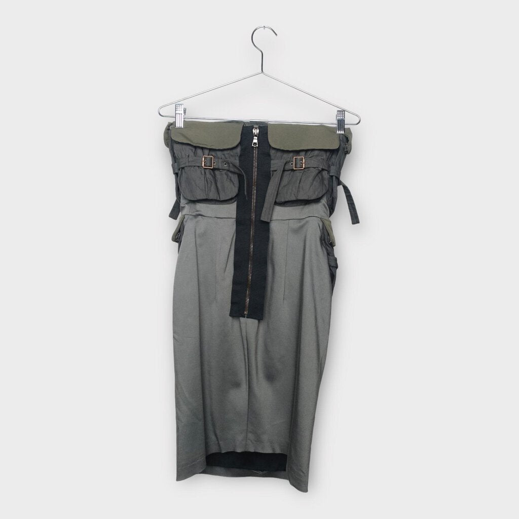 Acne Studios AW 2010 Grey Multi Pocket Military Bandeau Dress