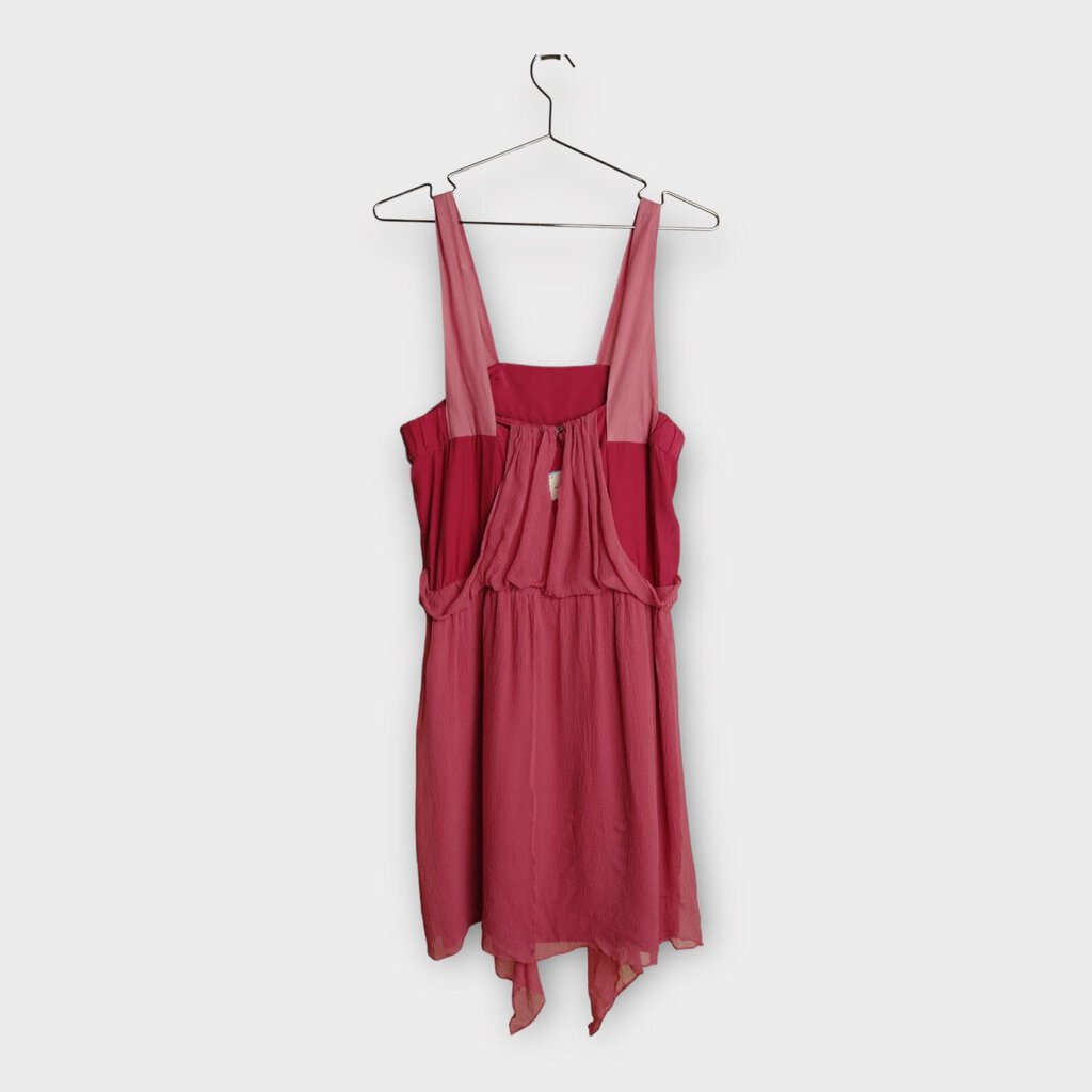Arthur Galan Pink Silk Layered Pinafore Dress