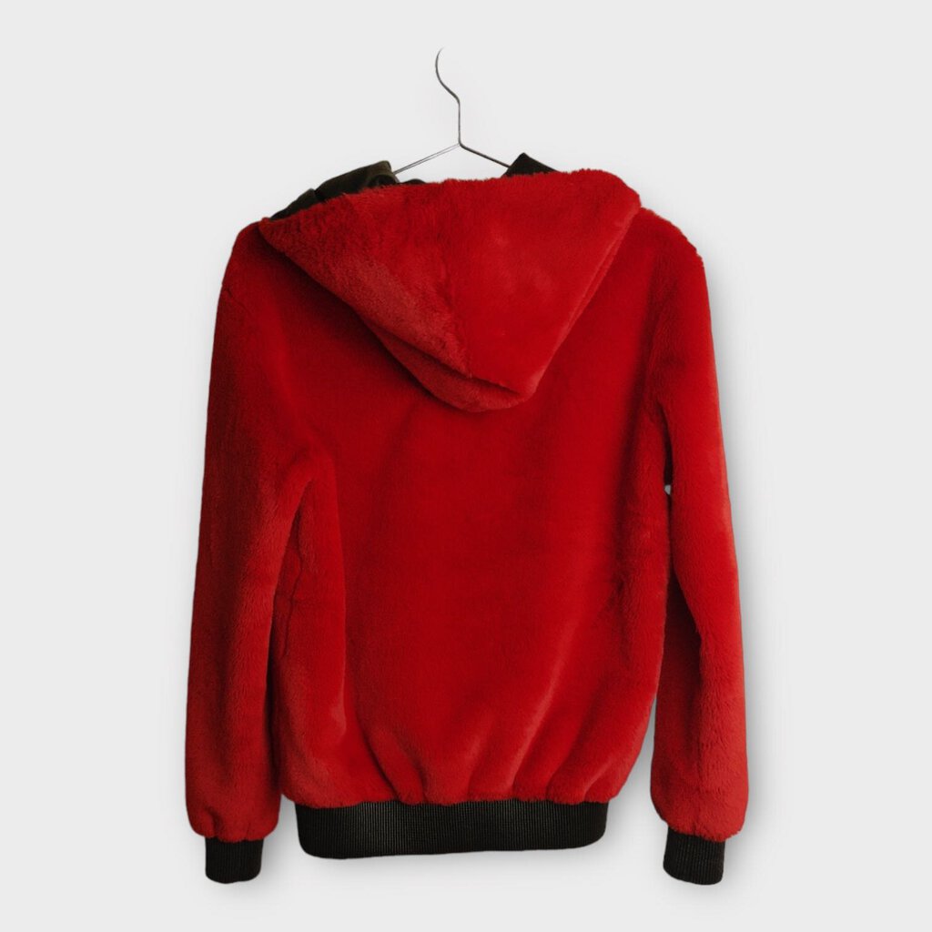 Tom Ford Red Fur Zip Up Leather Hood Jacket