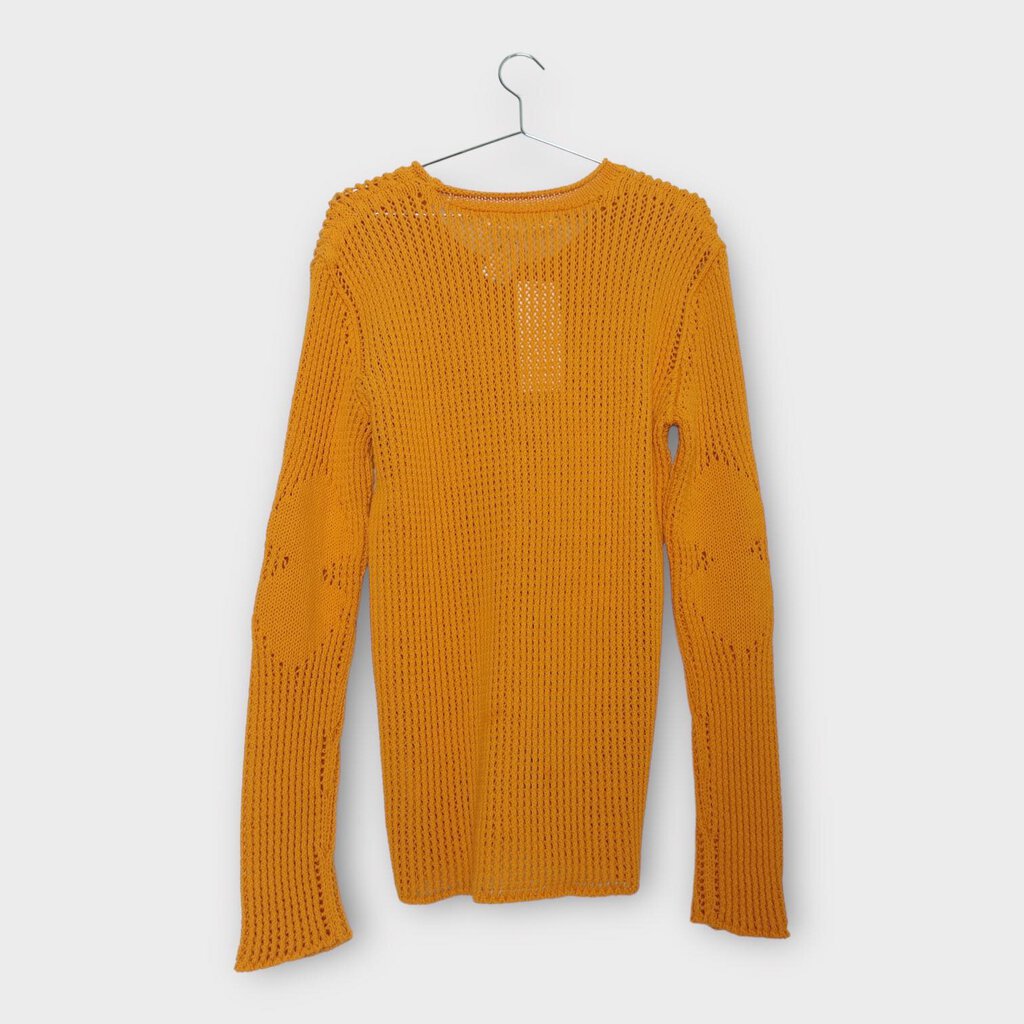 Dion Lee Orange Grid Mesh Knit Pullover